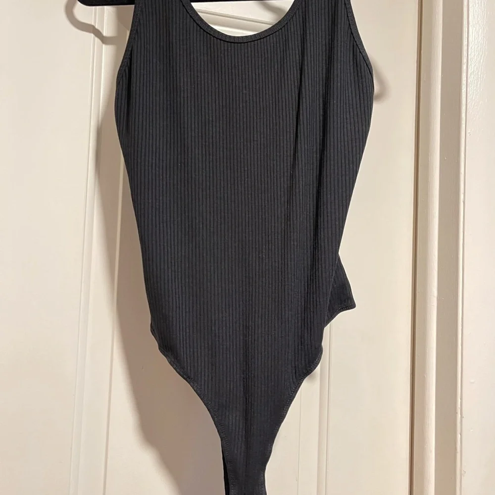 NWT-Black Ribbed Bodysuit - Picture 1 of 6